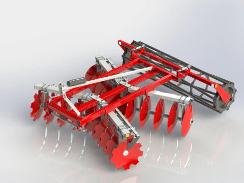 WG 1014 - STL Disc harrow 4 ni 1 3D Model