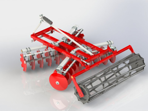 WG 1014 - STL Disc harrow 4 ni 1 Modelo 3D