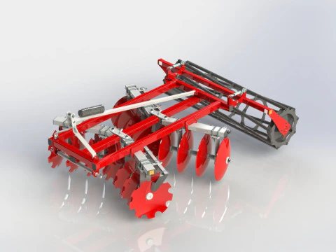 WG 1014 - STL Disc harrow 4 ni 1 3D Model