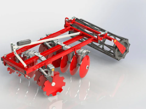 WG 1014 - STL Disc harrow 4 ni 1 3D Model