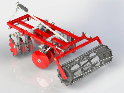 WG 1014 - STL Disc harrow 4 ni 1 3D Model