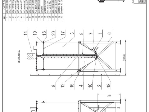 WG 4009 - Vertical feed mixer 3D Model