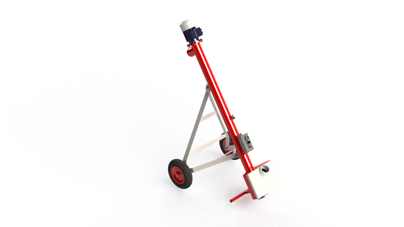 WG 4010 - Screw conveyor 2m 3D Model .c4d .max .obj .3ds .fbx .stl .blend