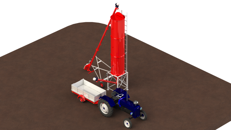WG 4010 - STL Screw conveyor 6m 3D Model .c4d .max .obj .3ds .fbx .stl .blend