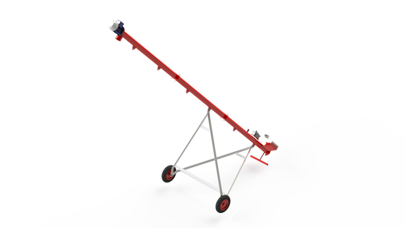 WG 4010 - Screw conveyor 6m 3D Model .c4d .max .obj .3ds .fbx .stl .blend