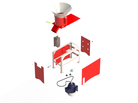 WG 4001 - STL Feed pelletizer - Granulator 3D Model