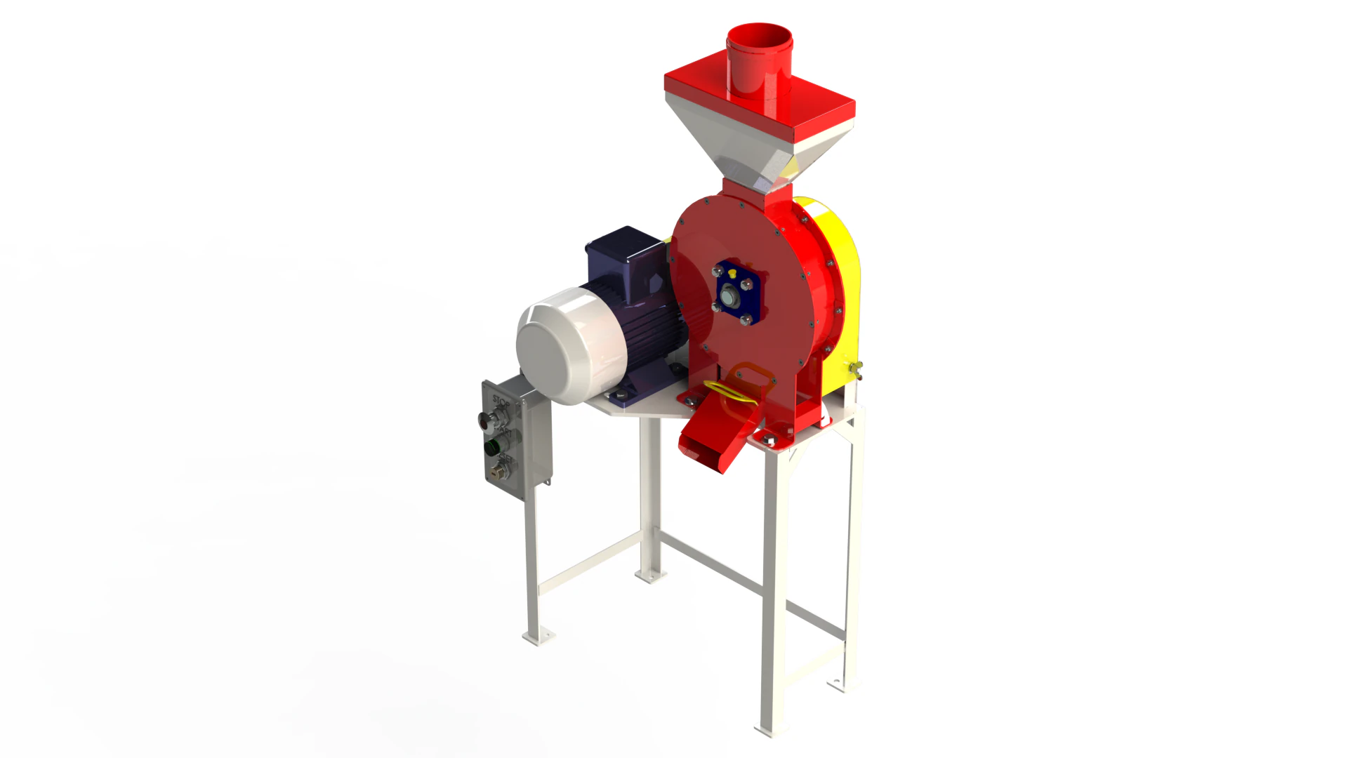 WG 4002 - Grain crusher - scrapper - 3kW 3D Model .c4d .max .obj .3ds .fbx .stl .blend 