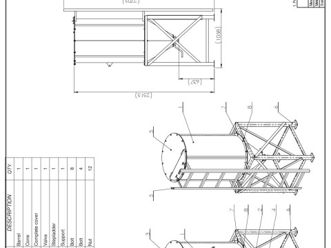 WG 4006 - Silos - 1s 3D 모델