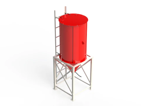 WG 4006 - STL Grain silos - 1 3D Model
