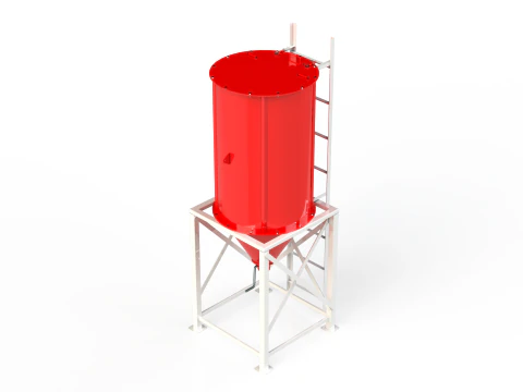 WG 4006 - STL Grain silos - 1 3D Model