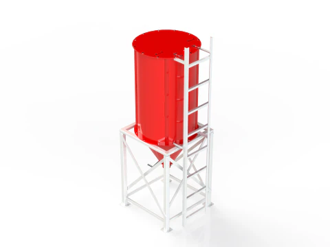 WG 4006 - STL Grain silos - 1 3D Model