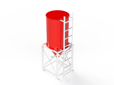 WG 4006 - STL Grain silos - 1 3D Model