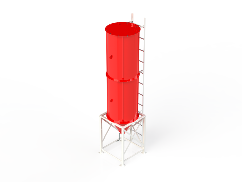 WG 4006 - STL Grain silo - 2s 3D Model