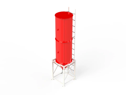 WG 4006 - STL Grain silo - 2s 3D Model