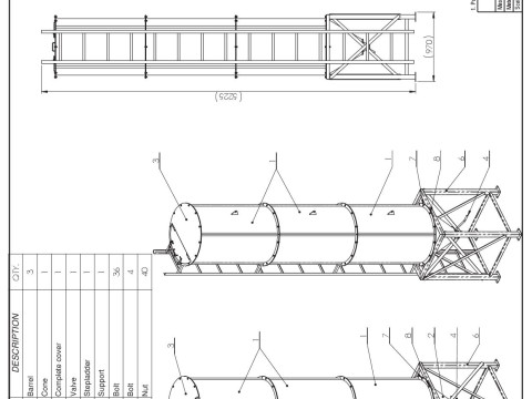 WG 4006 - STL Grain silo -3s 3D 모델