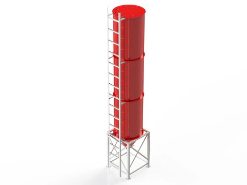 WG 4006 - STL Grain silo -3s 3D Model