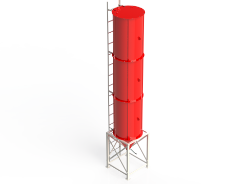 WG 4006 - STL Grain silo -3s 3D 모델