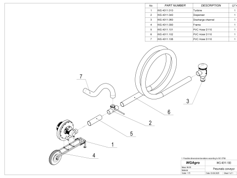 WG 4011 - STL Pneumatic conveyor 3D Model
