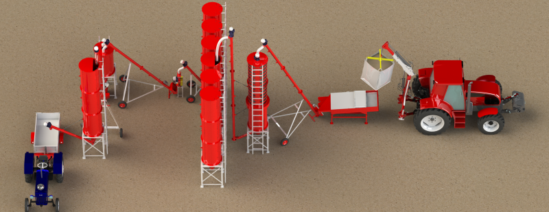 WG 4008 - STL Pneumatic grain dryer 3D Model .c4d .max .obj .3ds .fbx .stl .blend