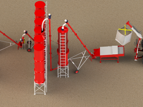 WG 4008 - STL Pneumatic grain dryer 3D 모델