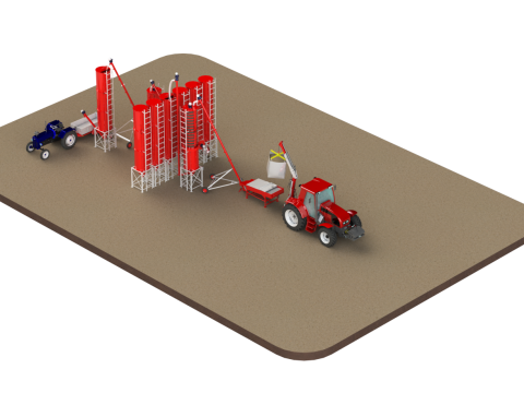 WG 4008 - STL Pneumatic grain dryer 3D Model
