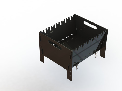 WG 8010 - Folding BBQ Grill Modelo 3D