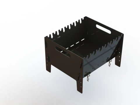WG 8010 - Folding BBQ Grill 3D Model