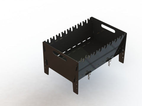 WG 8010 - Folding BBQ Grill 3D Model