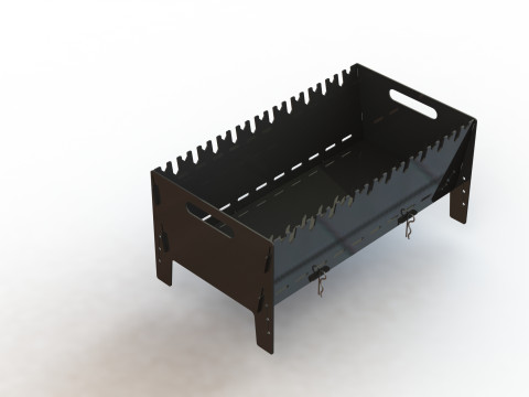 WG 8010 - Folding BBQ Grill 3D Model