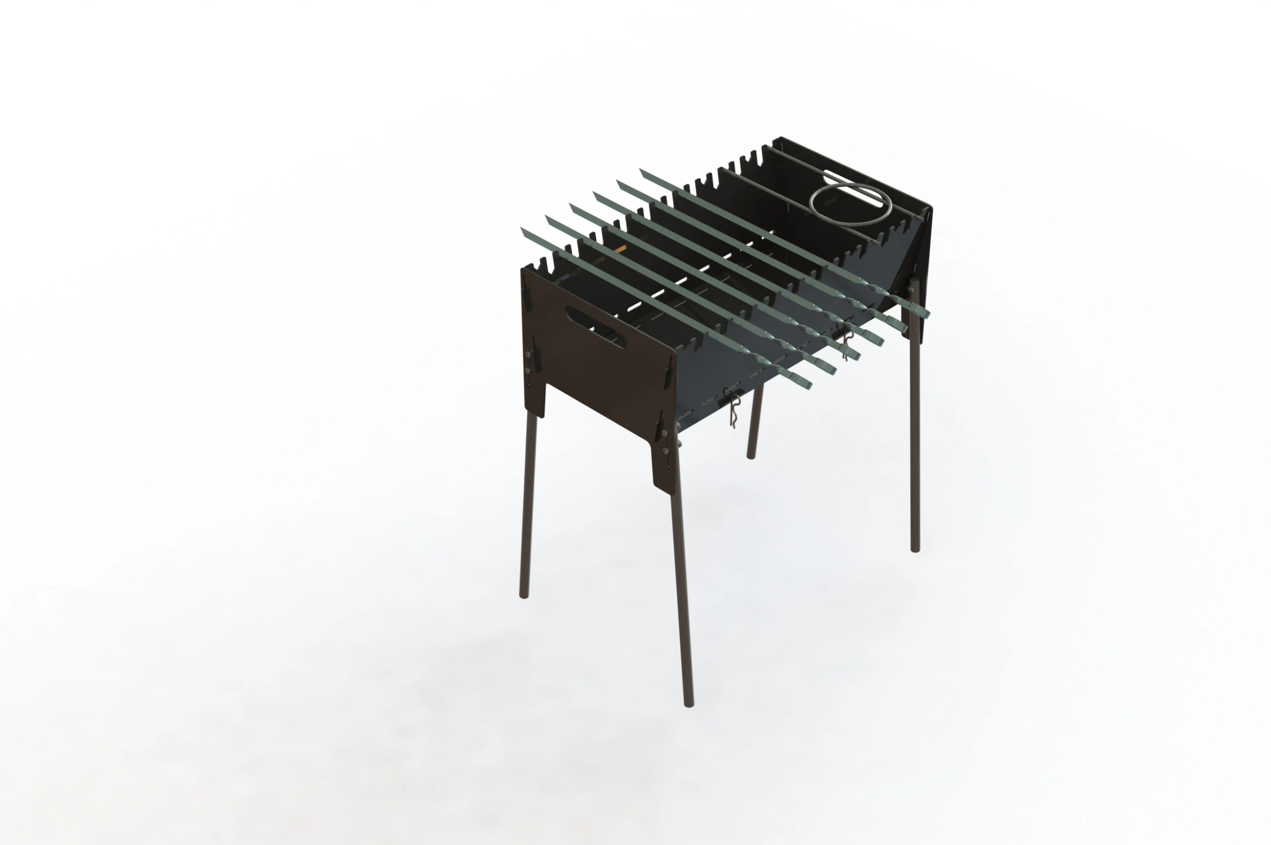 WG 8010 - Folding BBQ Grill 3D Model .c4d .max .obj .3ds .fbx .stl .blend 