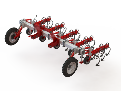 WG 0002 - Inter-row cultivator 3m Model 3D