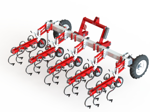 WG 0002 - Inter-row cultivator 3m Model 3D