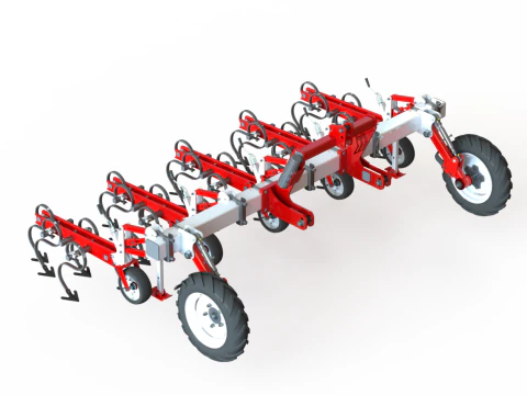 WG 0002 - Inter-row cultivator 3m 3D Model