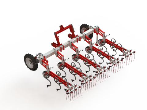 WG 0002 - Inter-row cultivator 3m Model 3D