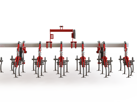 WG 0002 - Inter-row cultivator 4m Model 3D