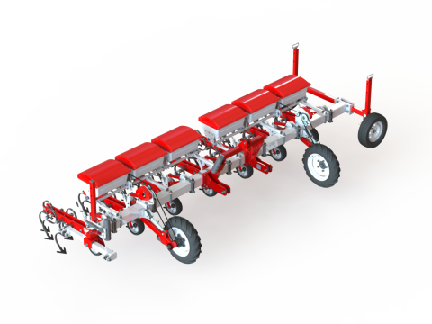 WG 0002 - Inter-row cultivator with dry fertilizer application system 4m 3D 模型
