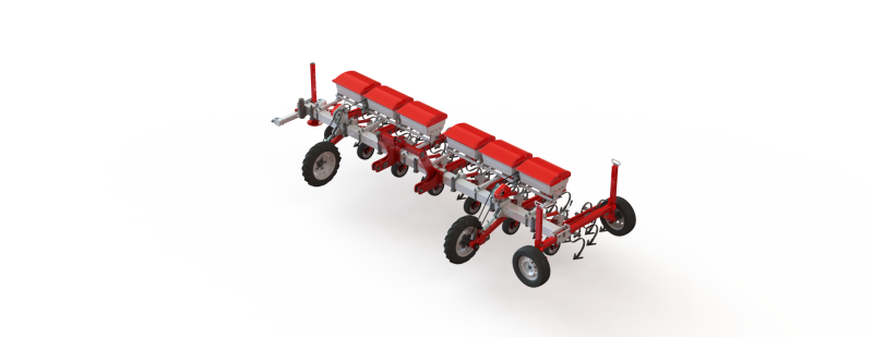 WG 0002 - Inter-row cultivator with dry fertilizer application system 4m Model 3D .c4d .max .obj .3ds .fbx .stl .blend 
