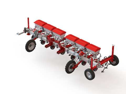 WG 0002 - Inter-row cultivator with dry fertilizer application system 4m 3D मॉडल