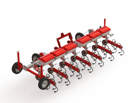 WG 0002 - Inter-row cultivator with dry fertilizer application system 4m 3D मॉडल