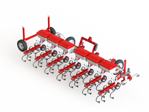 WG 0002 - Inter-row cultivator with dry fertilizer application system 4m 3D मॉडल