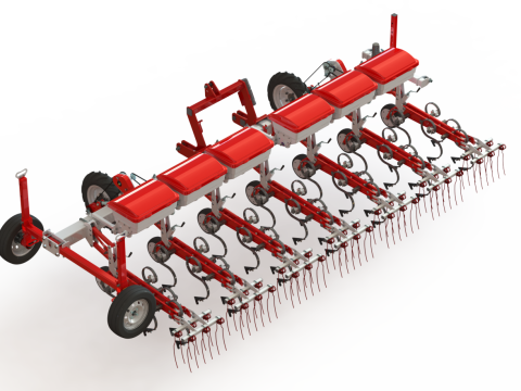 WG 0002 - Inter-row cultivator with dry fertilizer application system 4m 3D मॉडल