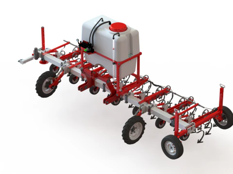 WG 0002 - Культиватор междурядный с системой внесения жидких удобрений 4м 3D Модель