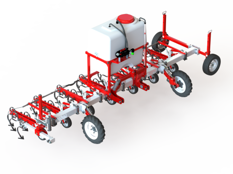 WG 0002 - Inter-row cultivator with liquid fertilizer application system 4m 3D Model