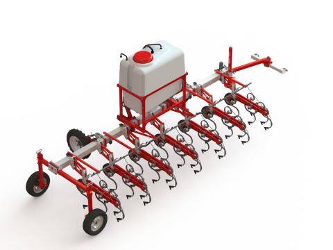 WG 0002 - Inter-row cultivator with liquid fertilizer application system 4m 3D Model