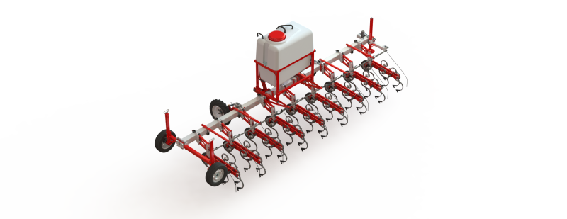 WG 0002 - Inter-row cultivator with liquid fertilizer application system 6m 3D 模型 .c4d .max .obj .3ds .fbx .stl .blend
