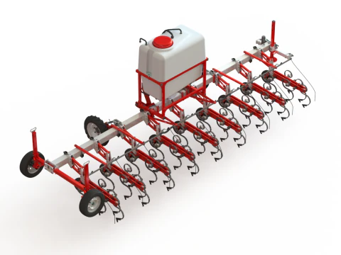 WG 0002 - Inter-row cultivator with liquid fertilizer application system 6m 3D Model