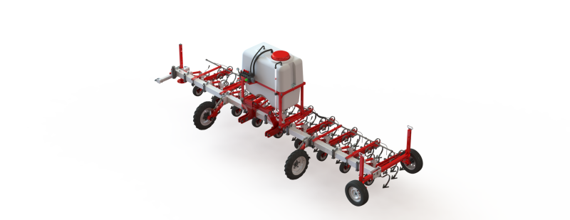 WG 0002 - Inter-row cultivator with liquid fertilizer application system 6m 3D Modell .c4d .max .obj .3ds .fbx .stl .blend
