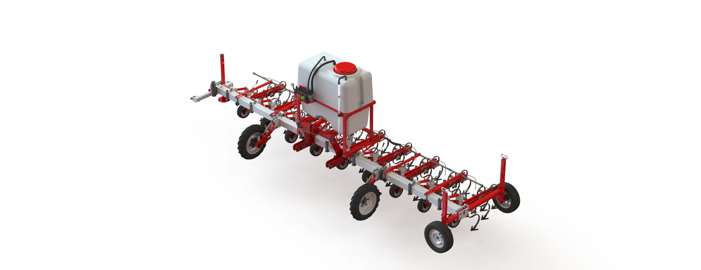 WG 0002 - Inter-row cultivator with liquid fertilizer application system 6m 3D Model .c4d .max .obj .3ds .fbx .stl .blend 