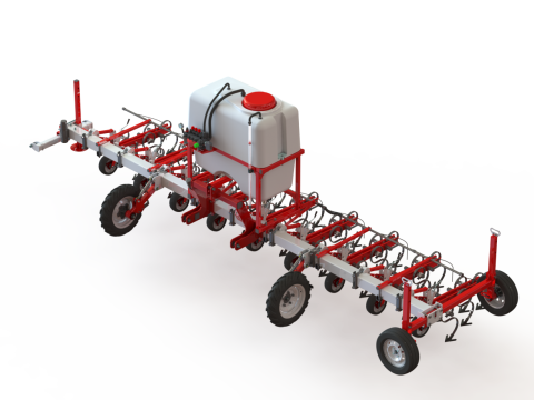 WG 0002 - Inter-row cultivator with liquid fertilizer application system 6m 3D 模型