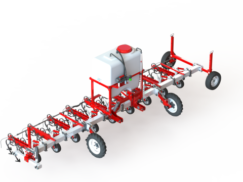 WG 0002 - Inter-row cultivator with liquid fertilizer application system 6m 3D 模型